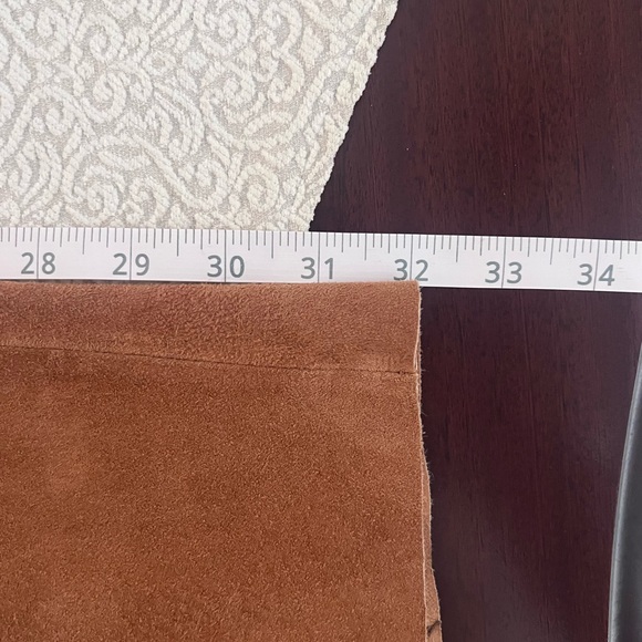 Arden B. Leather Suede Split Flare Zip Back Pant Legs Boho Y2K Festival Size 8 - Picture 16 of 16